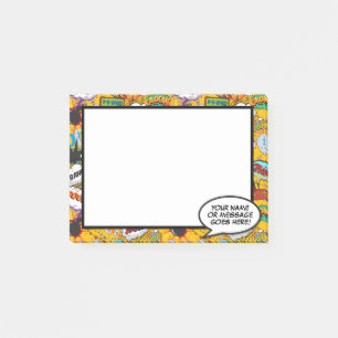 Lustige Sprechblase Comic-Name Nachricht Post-it Klebezettel