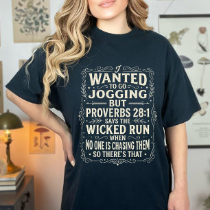 Lustige Sprichwörter 28:1 Joggen Humor Spruch T-Shirt