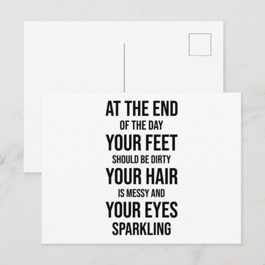 lustige Sprüche Adventure Postkarte (Vorne/Hinten)