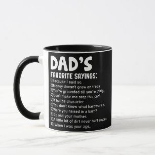 Lustige Sprüche des Vaters zum Vatertag für Männer Tasse