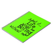 lustige Sprüche ERLAUBEN LEBENSBEREITUNG OHNE MEIN Notizblock (Linke Seite)