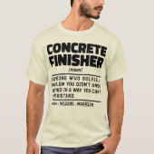 Lustige Sprüche für Betonfertiger Noun Cement T-Shirt (Vorderseite)