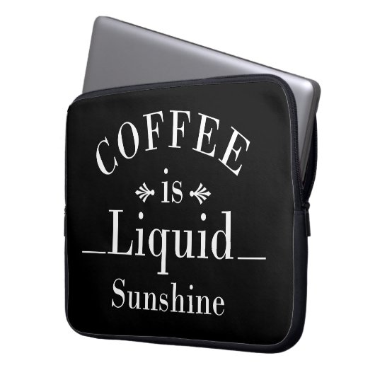 lustige Sprüche für Kaffee Laptopschutzhülle (Vorderseite Links)
