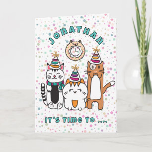 Lustige Sprüche Geburtstag Katzen Cartoon Pfoten-P Karte