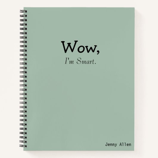 Lustige Sprüche "Ich bin intelligent" Moderner Spr Notizblock (Vorderseite)