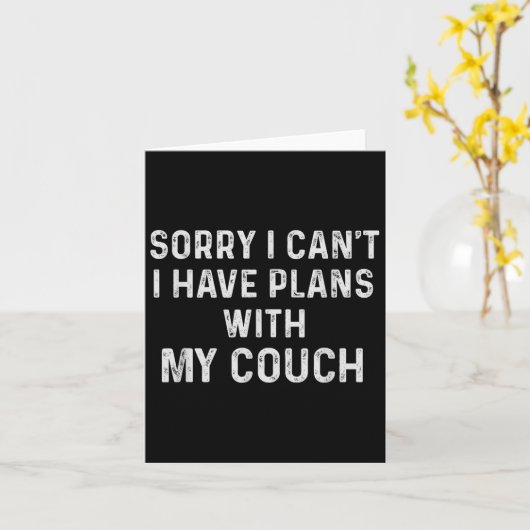 Lustige Sprüche Shirts Sorry, ich kann keine Pläne Karte (Gelbe Blume)