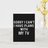 Lustige Sprüche Shirts Sorry, ich kann keine Pläne Karte (Gelbe Blume)