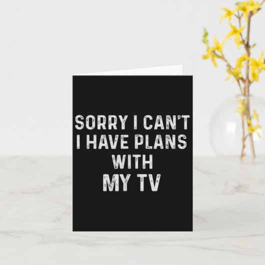 Lustige Sprüche Shirts Sorry, ich kann keine Pläne Karte (Gelbe Blume)