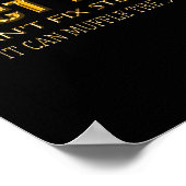 Lustige Sprüche Tee Shirt Duct Tape kann nicht rep Poster (Ecke)