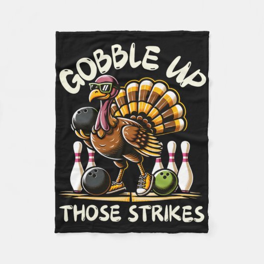 Lustige Sprüche Truthahn Bowling Thanksgiving H Fleecedecke (Vorderseite)