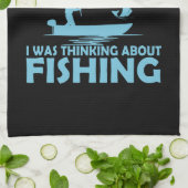 Lustige Sprüche über das Angeln Geschirrtuch (Gefaltet)
