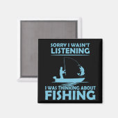 Lustige Sprüche über das Angeln Magnet (Vorderseite/Rückseite)