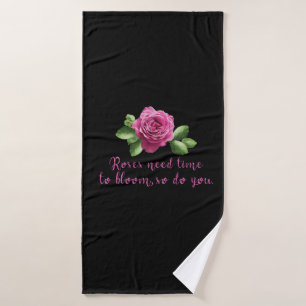 Lustige Sprüche über Rose und Liebe Badehandtuch