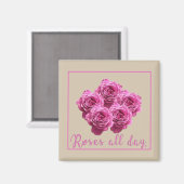 Lustige Sprüche über Rose und Liebe Magnet (Vorderseite/Rückseite)