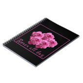 Lustige Sprüche über Rose und Liebe Notizblock (Linke Seite)