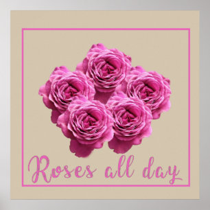 Lustige Sprüche über Rosen und Liebe Poster