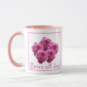 Lustige Sprüche über Rosen und Liebe Tasse
