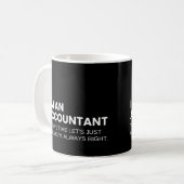 Lustige Sprüche von Buchhaltern Kaffeetasse (Vorderseite Links)