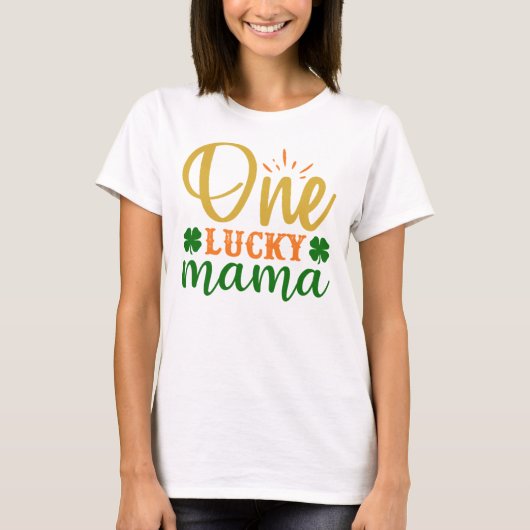 lustige St Patrick glückliche Mutter Geschenke glü T-Shirt (Vorderseite)