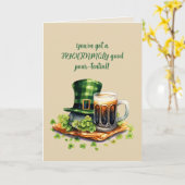 Lustige St. Patrick’s Day Bierkarte Karte (Gelbe Blume)