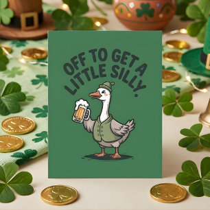 Lustige St. Patrick-Tage Dummer Gans Bier Feiertagskarte