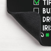 Lustige St. Patricks Day Checkliste Mousepad (Ecke)