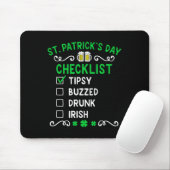 Lustige St. Patricks Day Checkliste Mousepad (Mit Mouse)
