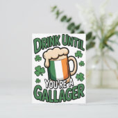 Lustige St. Patrick's Day Gallagher Karte (Stehend Vorderseite)