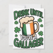 Lustige St. Patrick's Day Gallagher Karte (Vorderseite)