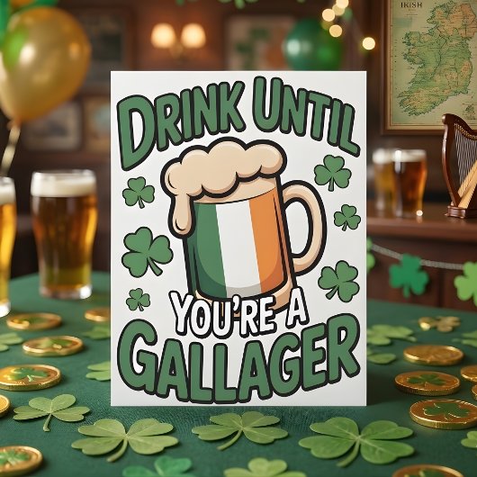 Lustige St. Patrick's Day Gallagher Karte