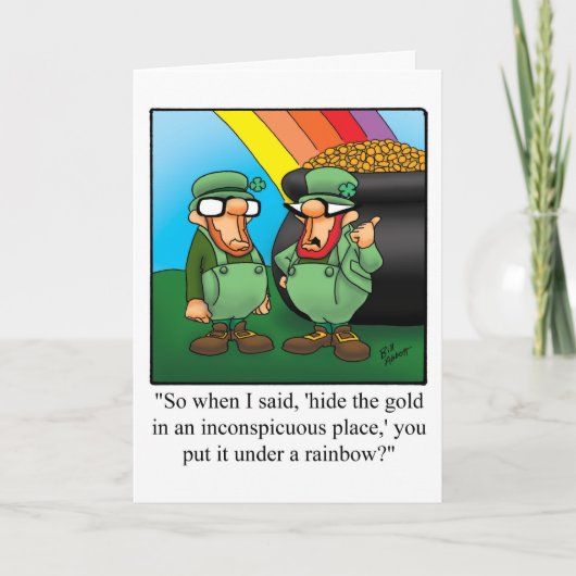 Lustige St. Patrick's Day Karte (Vorderseite)