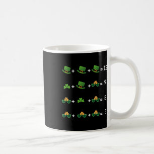 Lustige St. Patricks Day Mathe-Gleichung Lehrer 1 Kaffeetasse