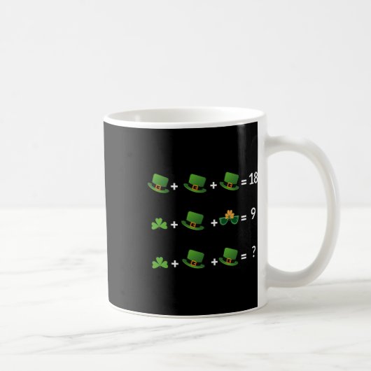 Lustige St. Patricks Day Mathe-Gleichung Lehrer Kaffeetasse (Rechts)