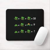 Lustige St. Patricks Day Mathe-Gleichung Lehrer  Mousepad (Mit Mouse)