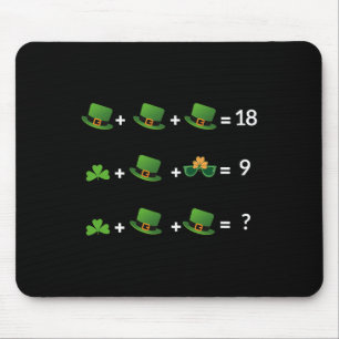 Lustige St. Patricks Day Mathe-Gleichung Lehrer Mousepad