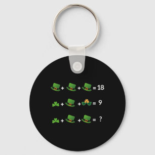 Lustige St. Patricks Day Mathe-Gleichung Lehrer Schlüsselanhänger
