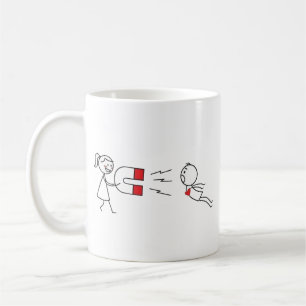 Lustige Stäbchenfigur Liebesmagnet Kaffee Tasse