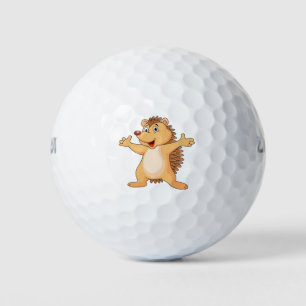 Lustige Stachelschwein-Cartoon Golfball
