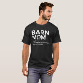Lustige Stallmutter Definition Pferdereiten T-Shirt (Vorne ganz)