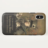 Lustige Steampunk wütende Hutmacher-Gewohnheit Case-Mate iPhone Hülle (Rückseite (Horizontal))