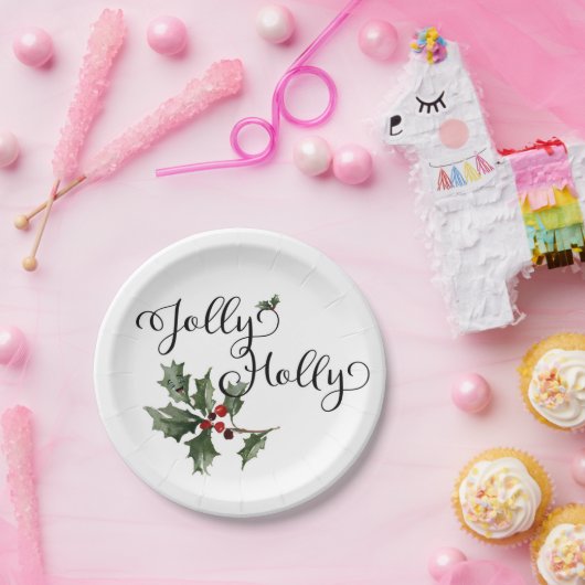 Lustige Stechpalme Pappteller (Party)