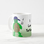Lustige stehende Schildkröte Kaffeetasse (Vorderseite Links)