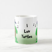 Lustige stehende Schildkröte Kaffeetasse (Mittel)