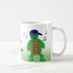 Lustige stehende Schildkröte Kaffeetasse