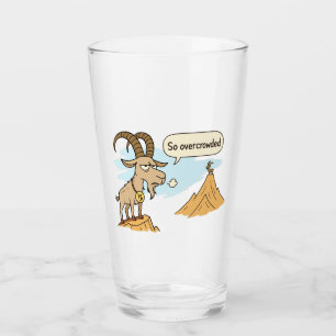 Lustige Steinbock-Ziege – So überfüllt Cartoon Glas