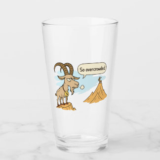 Lustige Steinbock-Ziege – So überfüllt Cartoon Glas