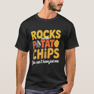 Lustige Steine und Kartoffelchips Vergleich Geolog T-Shirt