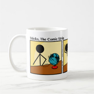 Lustige Stickman Drehbeschleunigung die Kaffeetasse