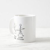 Lustige Stickman Gitarre Kaffeetasse (Vorderseite Links)