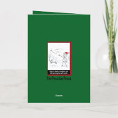 Lustige Stickman-Weihnachtskarte Karte (Rückseite)